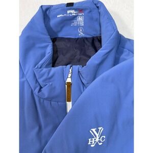 RLX Ralph Lauren Mens XL Blue Golf Vest Full Zip Stretch Yeaman Hall